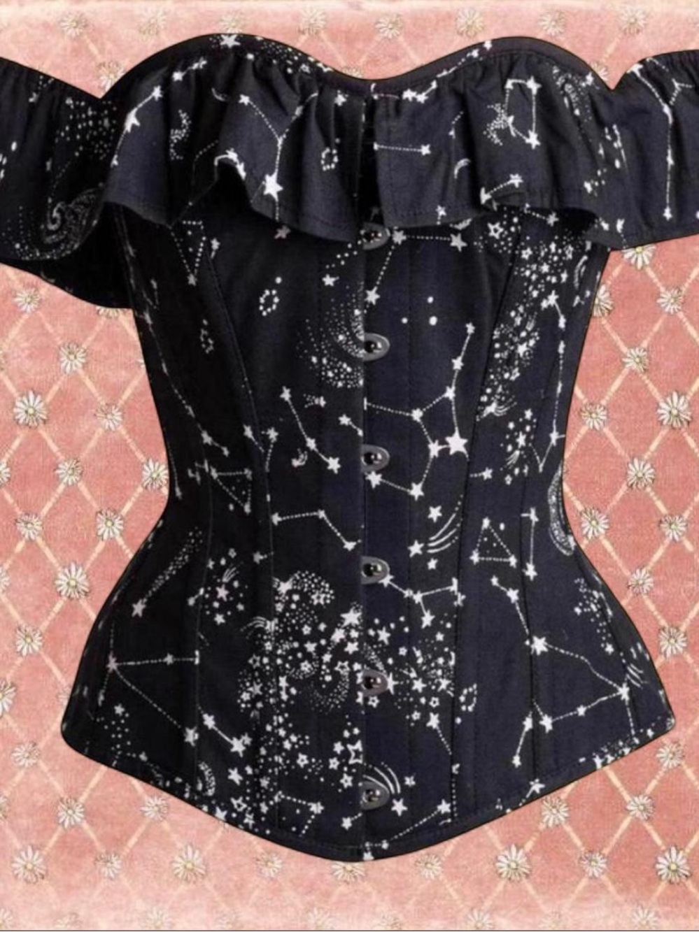 Corset Story Constellation Alt Overbust Corset UK8 Gothic Halloween Fairy